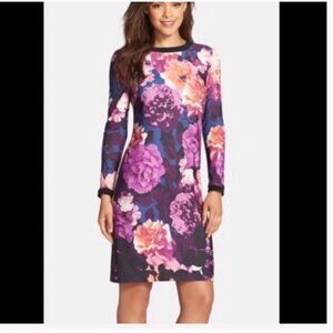 Eliza J Floral Print Sheath Dress Size 8 NWT